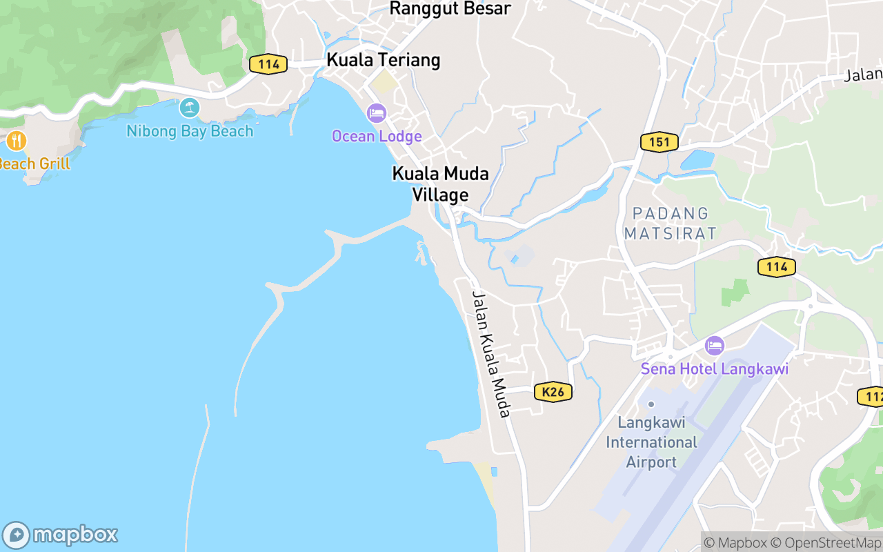 Map showing the location of Pantai Pasir Berdengung