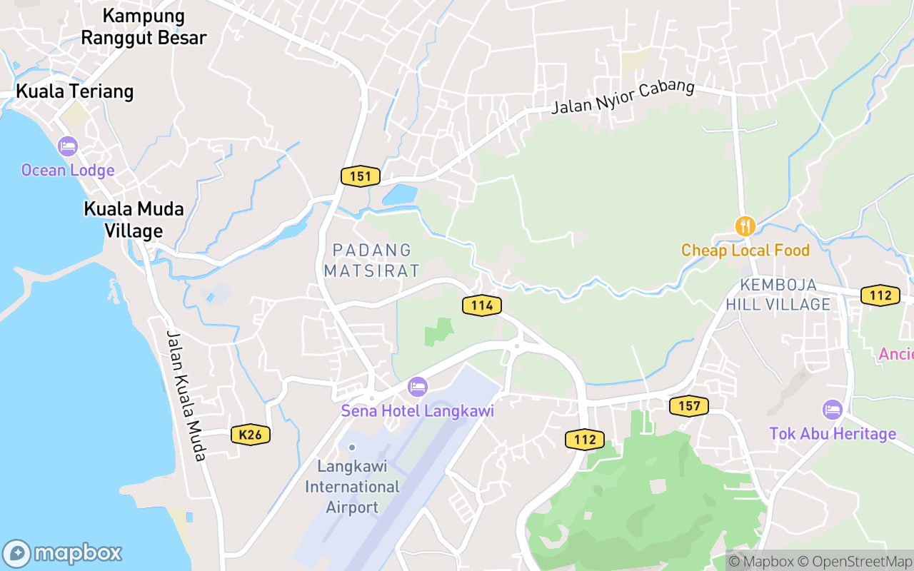 Map showing the location of Bohor Coffee n Cafe