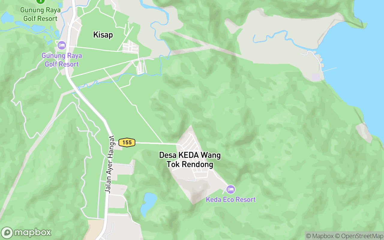 Map showing the location of Bakau Besar Trail