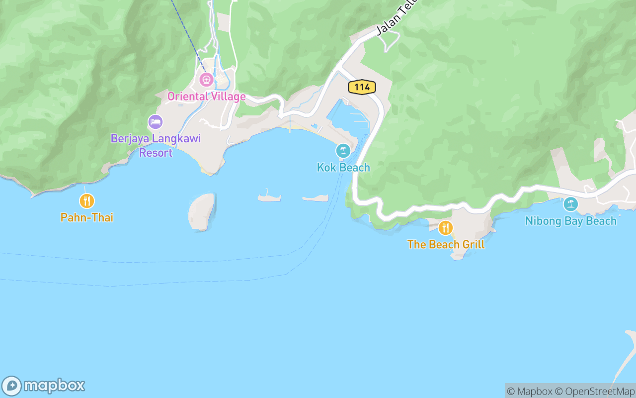Map showing the location of Pulau Seratos