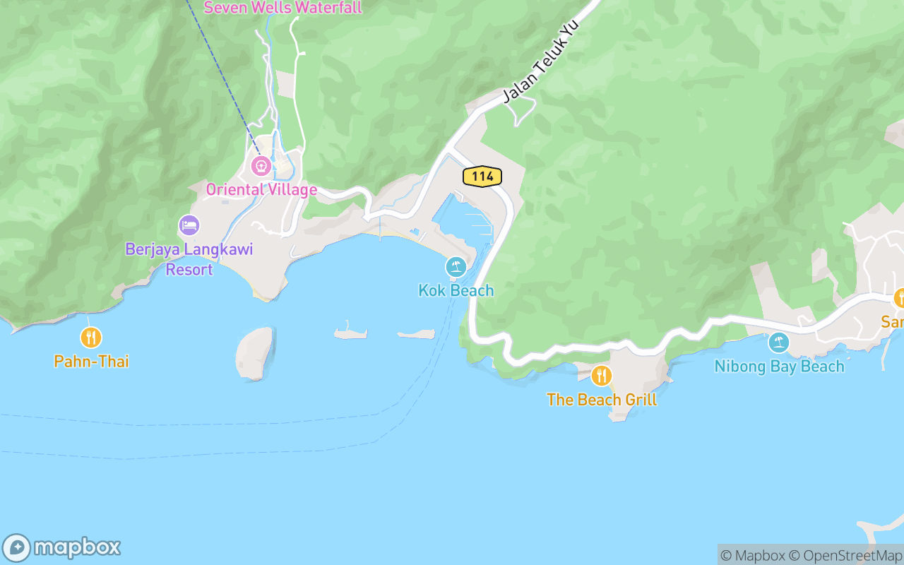 Map showing the location of Perdana Quay Light House