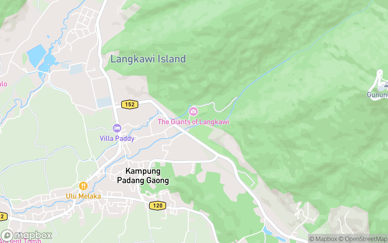 Map showing the location of Dream Forest Langkawi