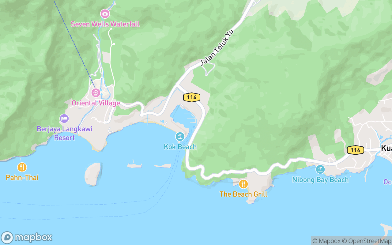 Map showing the location of Telaga Harbour