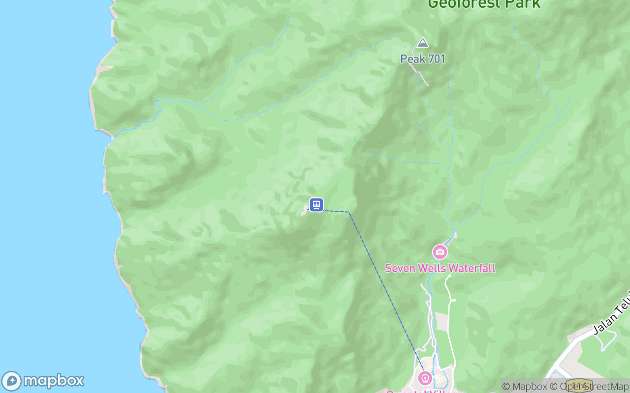 Map showing the location of Langkawi Sky Bridge