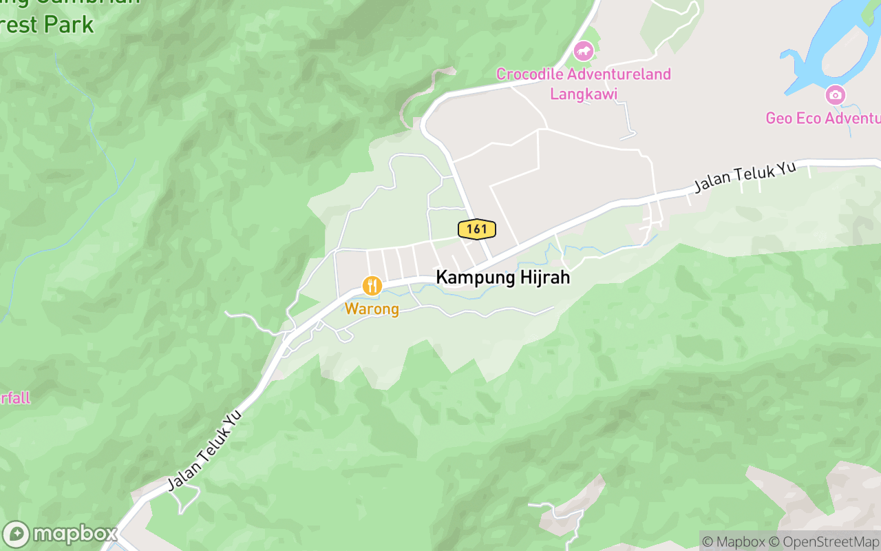 Map showing the location of Masjid Jamek Kampung Kok
