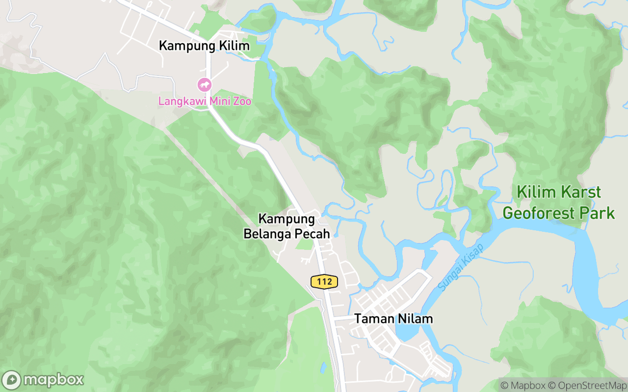 Map showing the location of Langkawi Nature Park