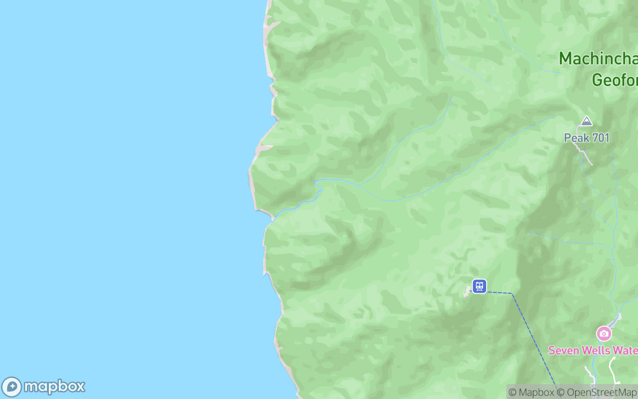 Map showing the location of Air Terjun Tama (Waterfall)