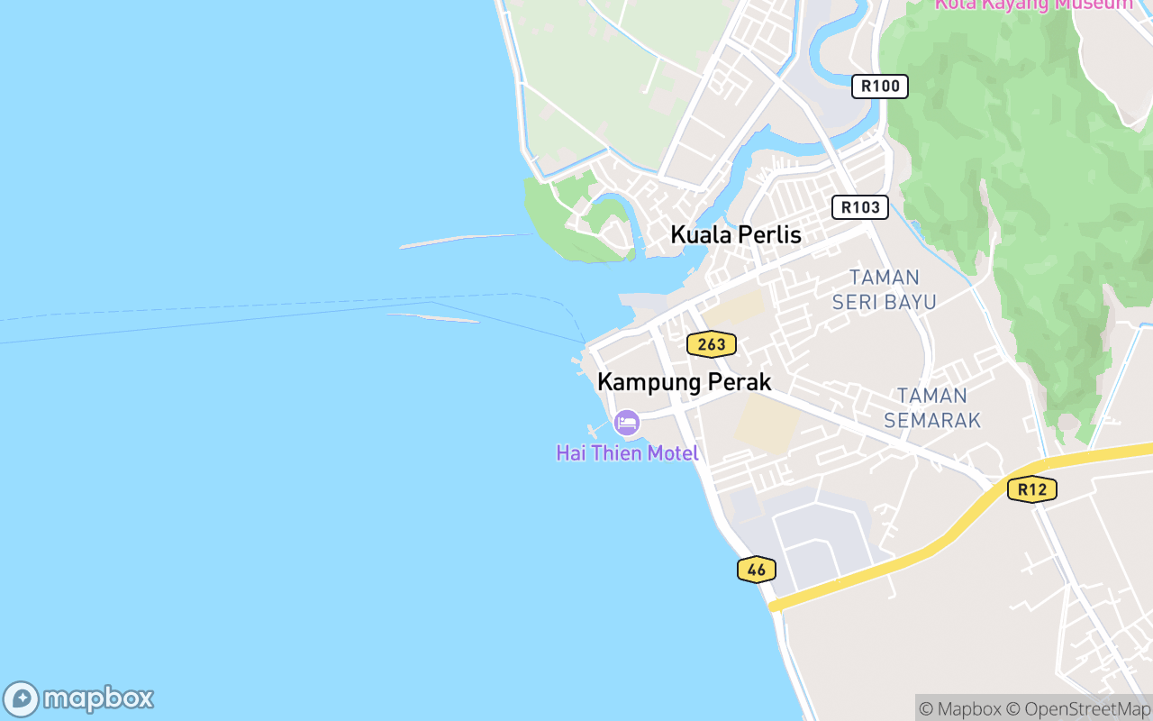 Map showing the location of Al Hussain Mosque