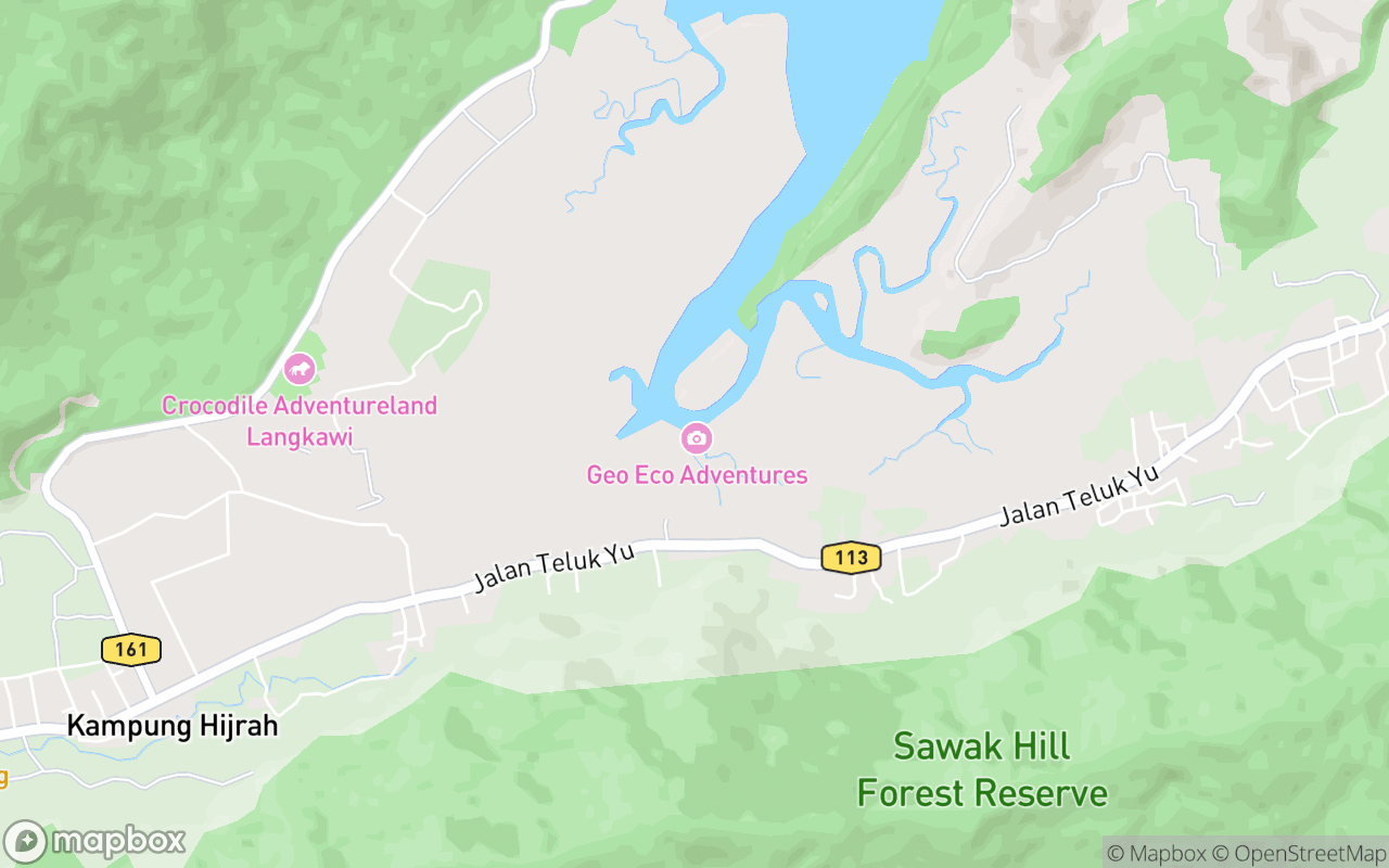 Map showing the location of Kubang Badak BioGeo Trail