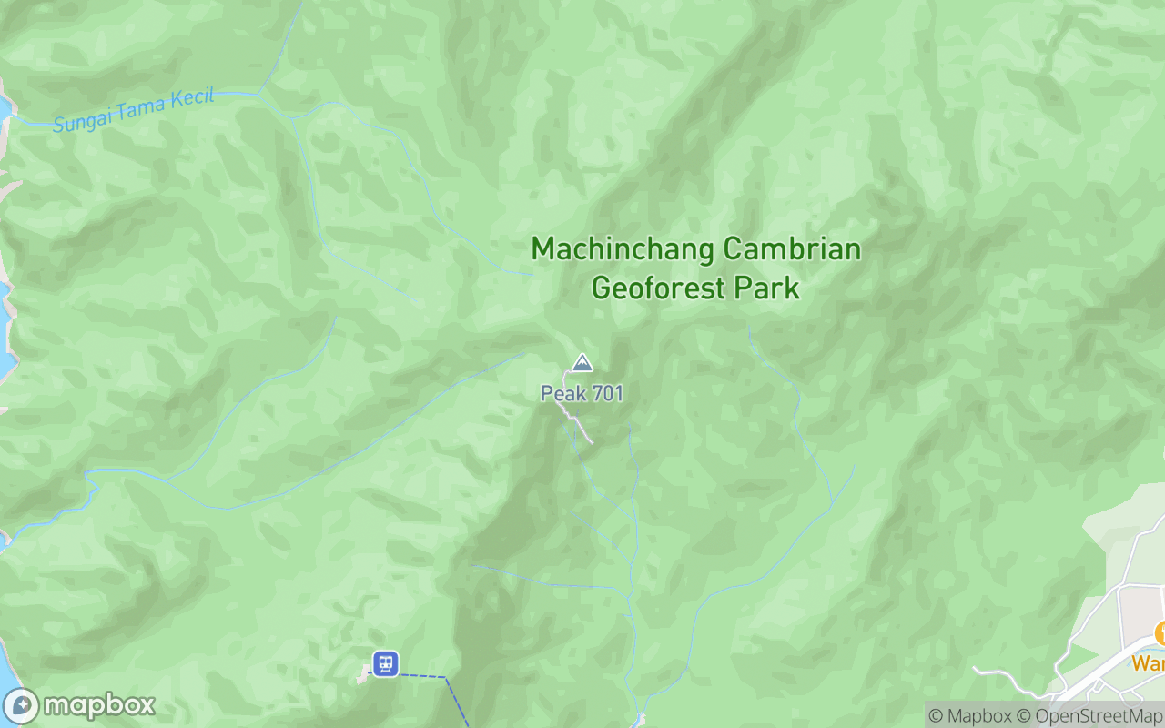 Map showing the location of Gunung Machinchang Hiking Trail