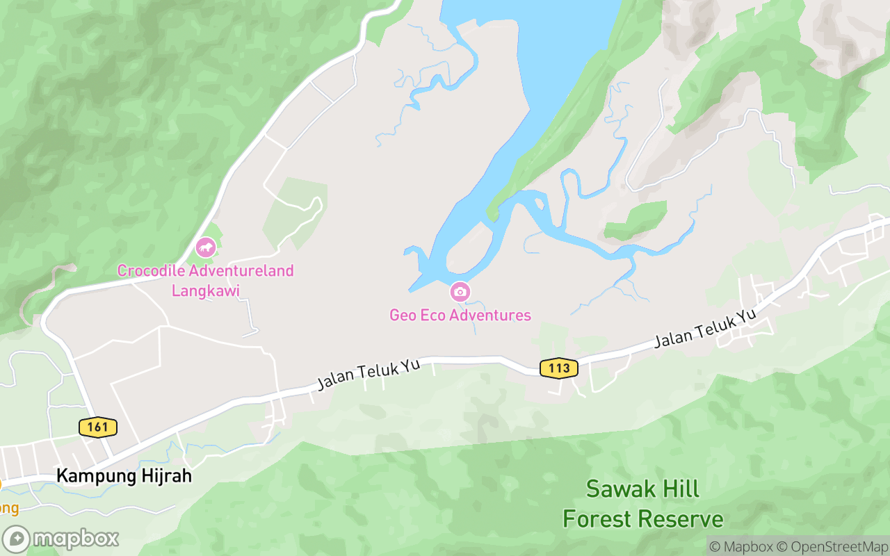 Map showing the location of Kayak (Kubang Badak)