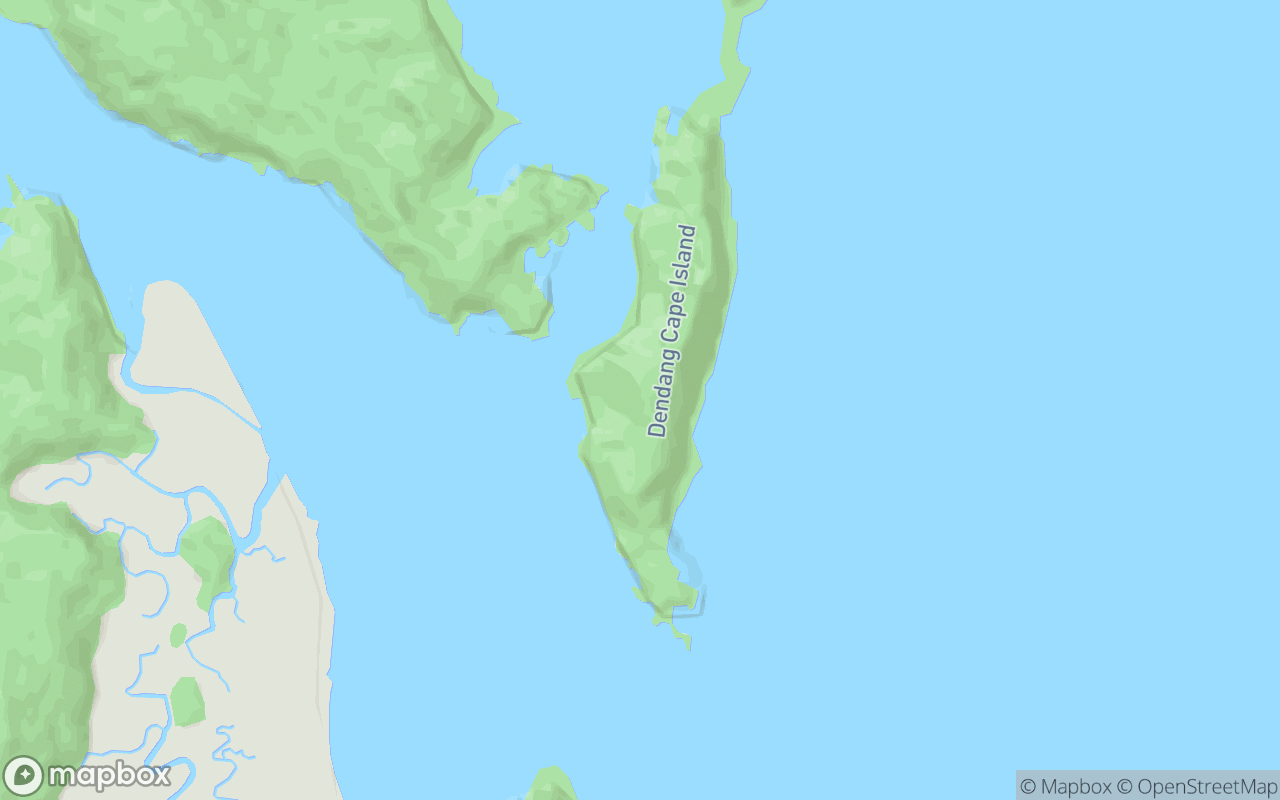 Map showing the location of Pulau Tanjung Dendang