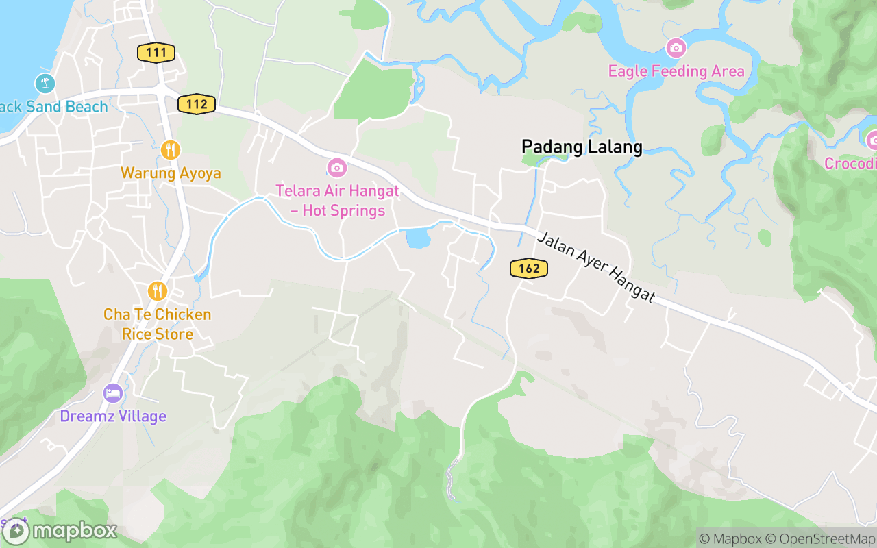 Map showing the location of Air Terjun Durian Perangin (Waterfalls)