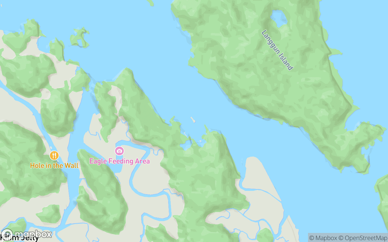 Map showing the location of Pulau Tanggok