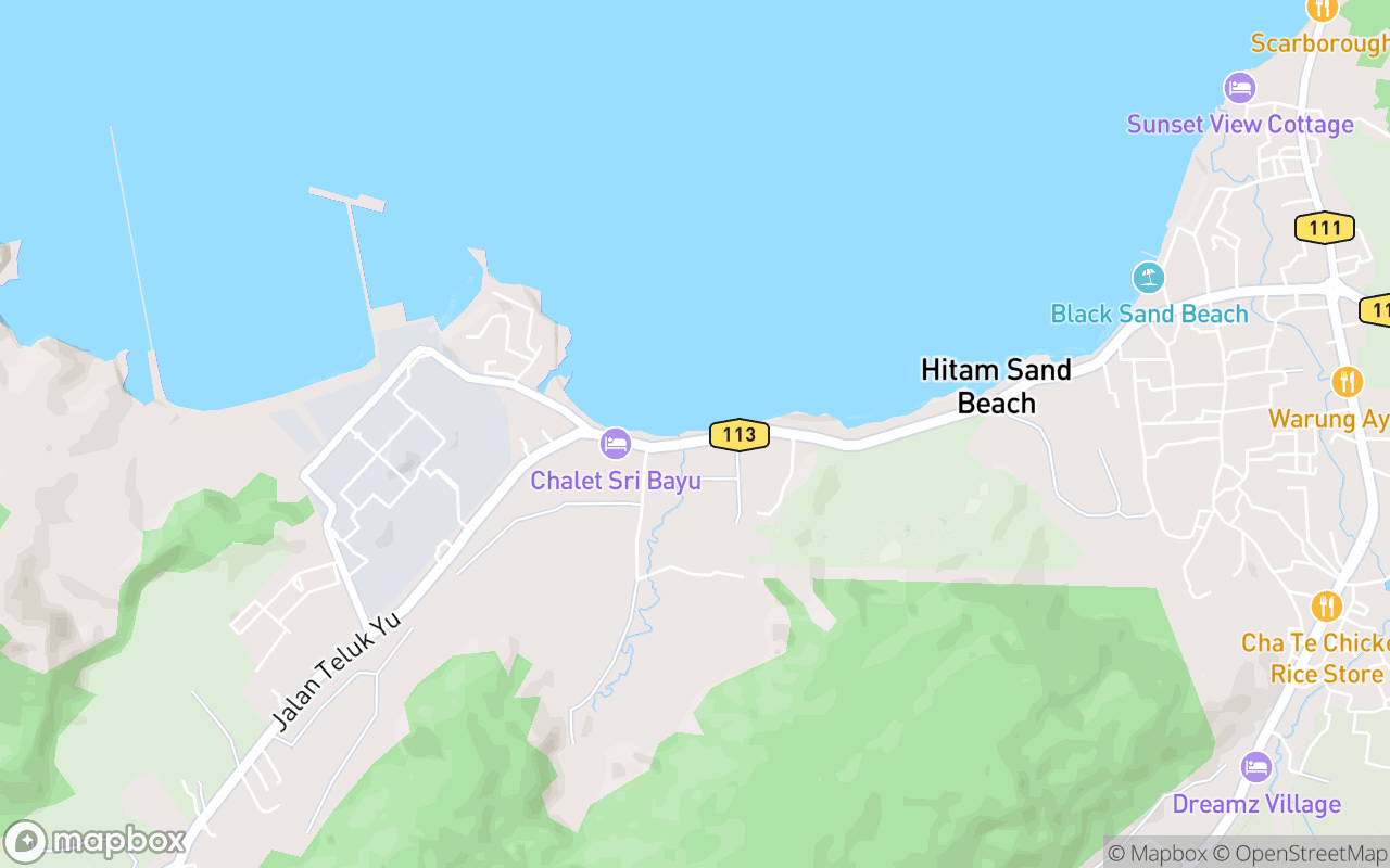 Map showing the location of Public Garden Teluk Yu