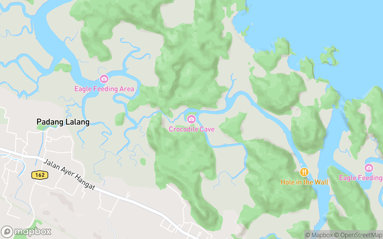 Map showing the location of Gua Buaya