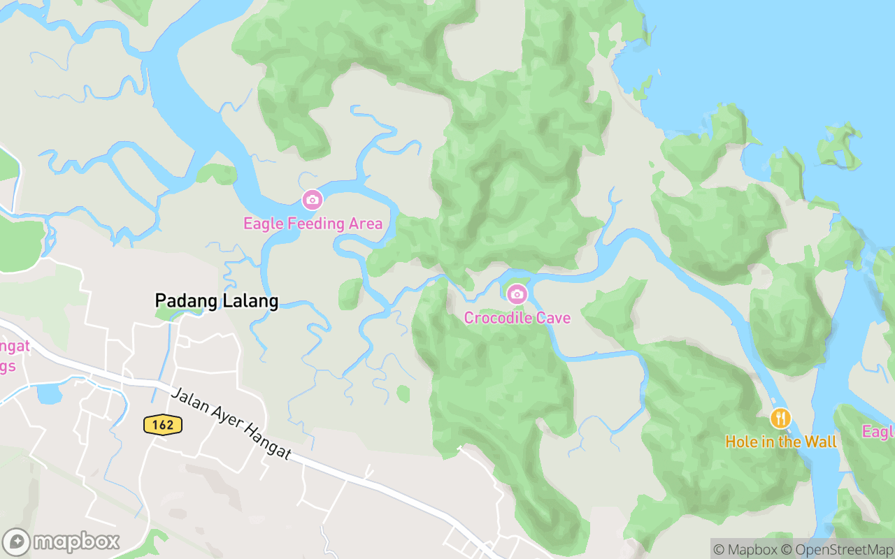 Map showing the location of Batu Terbelah