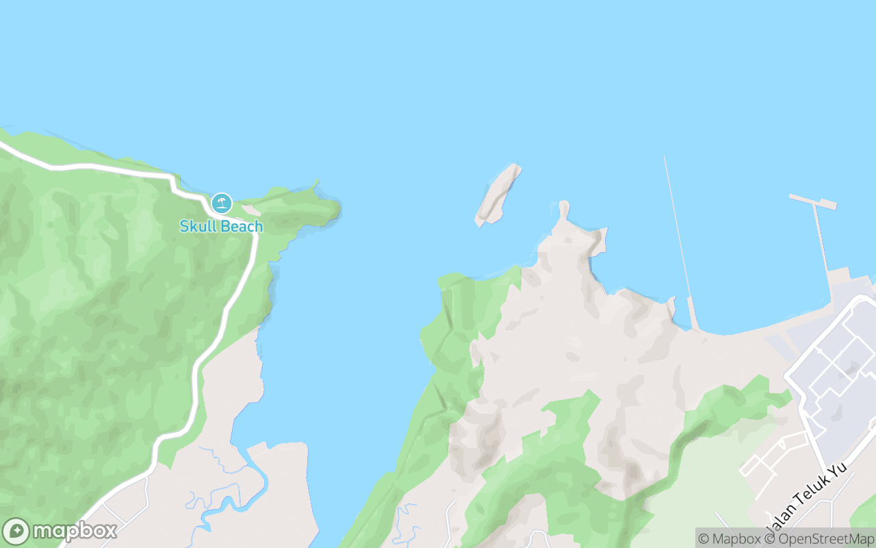 Map showing the location of Tanjung Mendidih