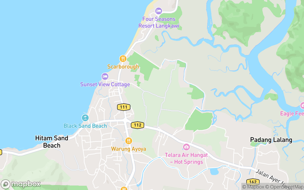 Map showing the location of Camp Cafe Langkawi