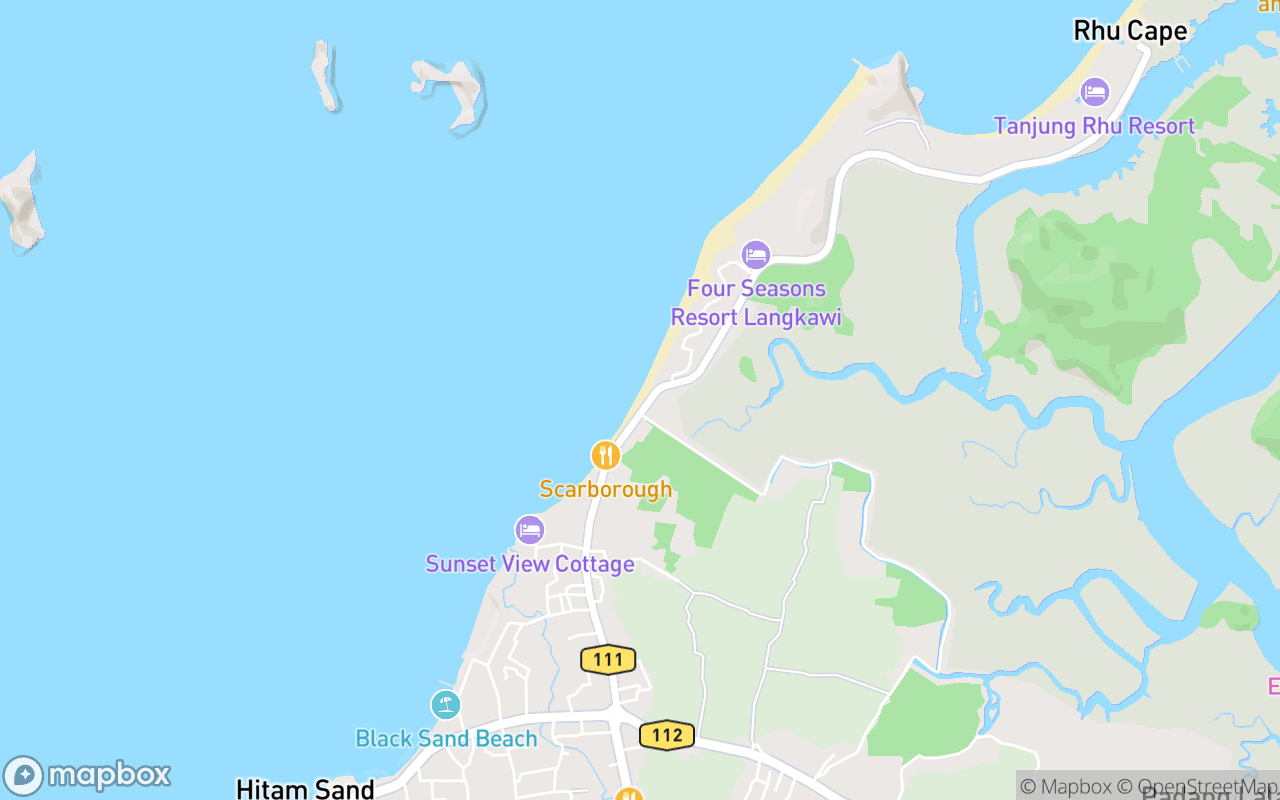 Map showing the location of Dataran Tanjung Rhu