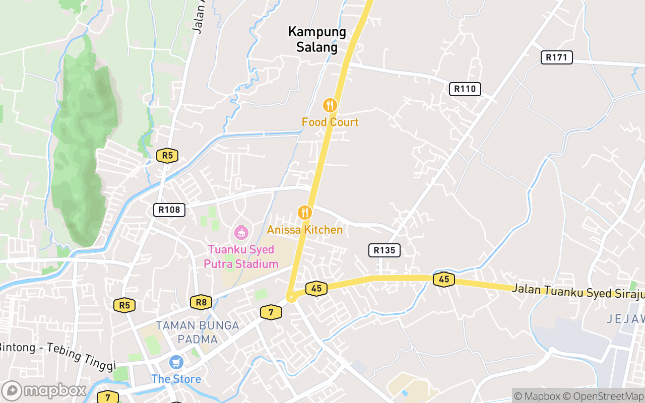 Map showing the location of Masjid Tuanku Syed Putra Jamalullail Kangar
