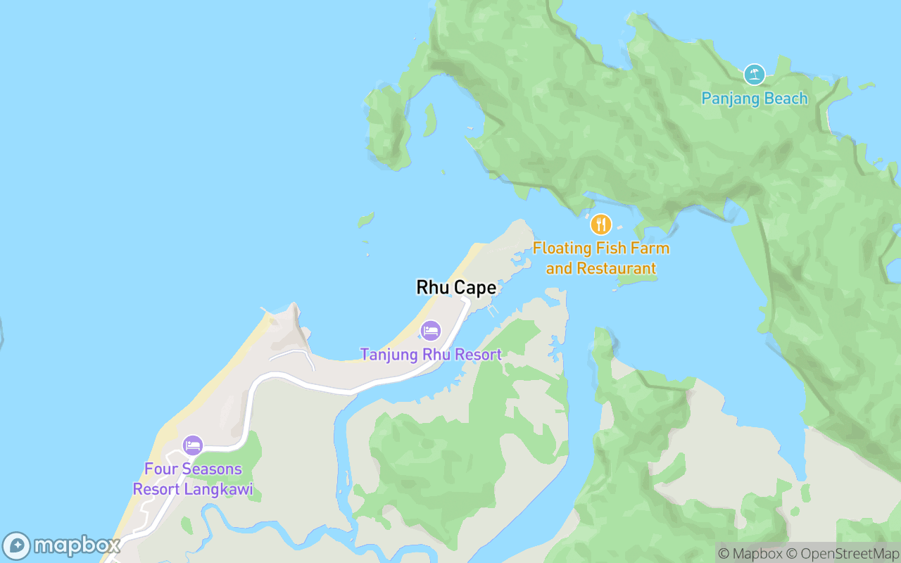 Map showing the location of Pantai Tanjung Rhu