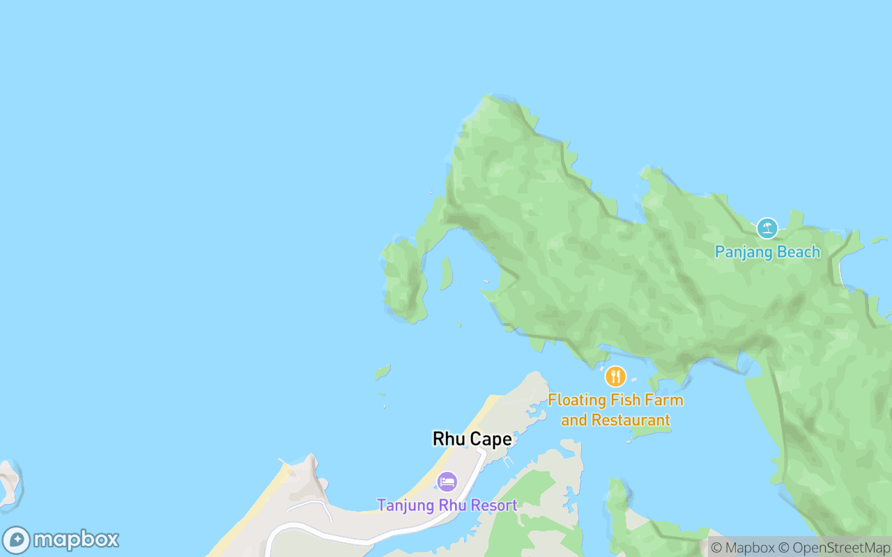 Map showing the location of Pulau Gua