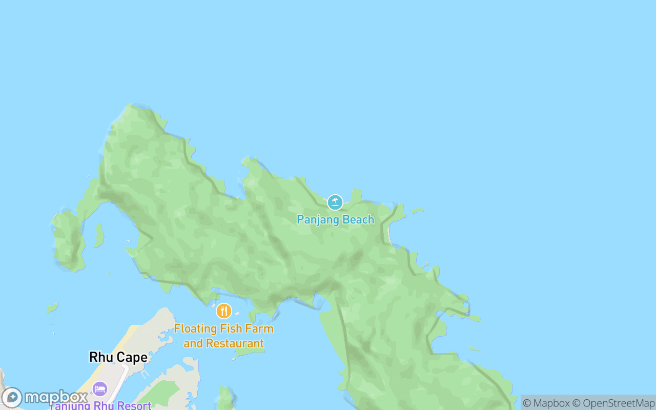 Map showing the location of Pantai Pasir Panjang (Langkawi)