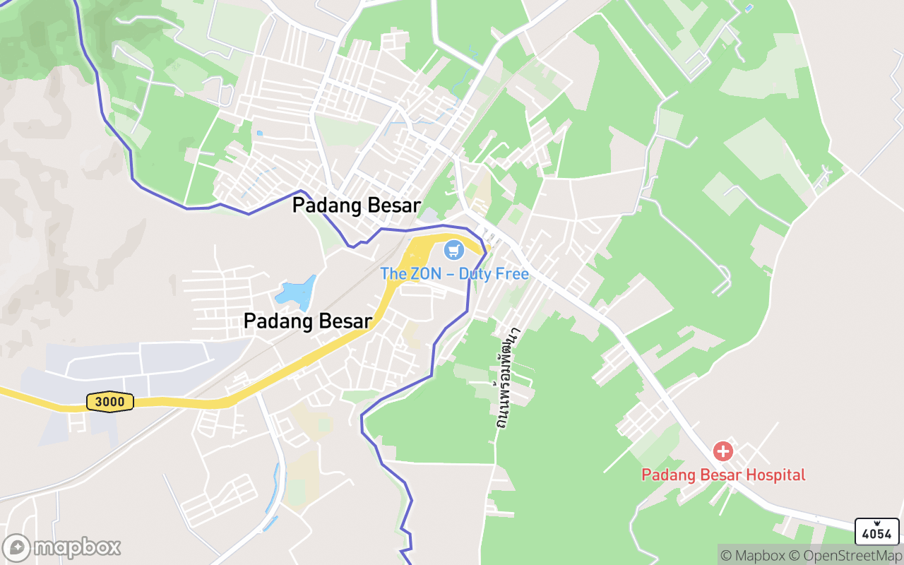 Map showing the location of Padang Waremart