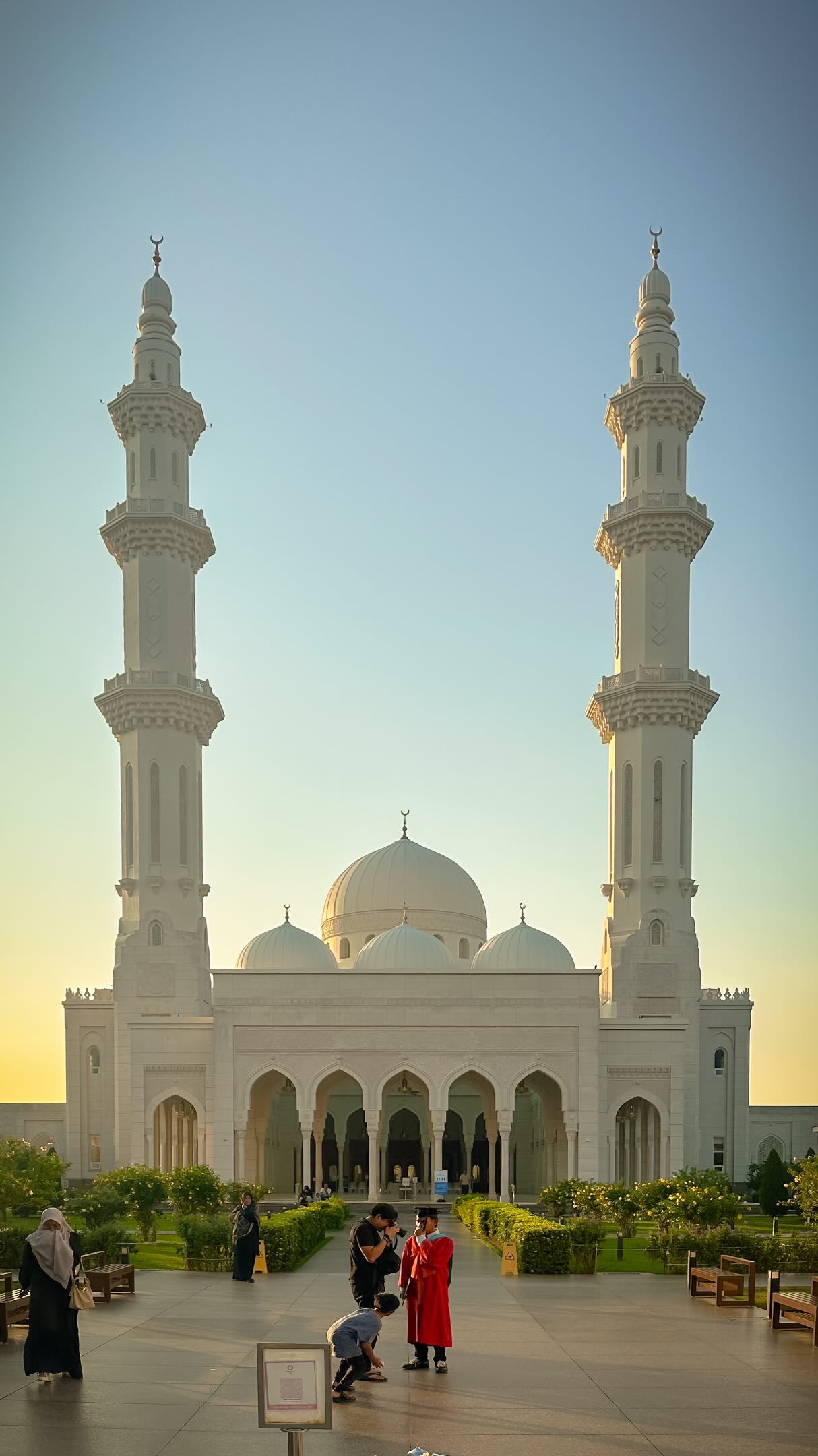 A mosque at golden hour