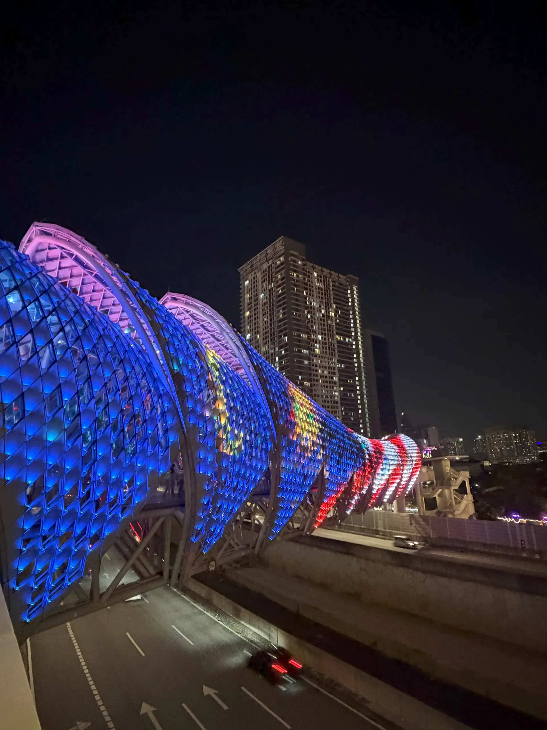 Saloma Link bridge, Kuala Lumpur at night